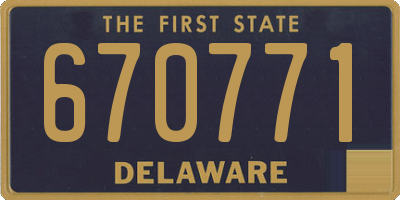 DE license plate 670771