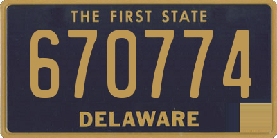 DE license plate 670774
