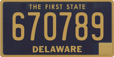 DE license plate 670789