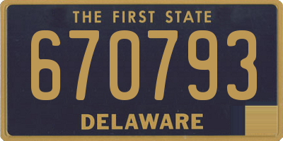 DE license plate 670793