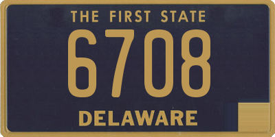 DE license plate 6708