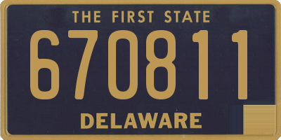 DE license plate 670811