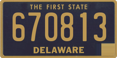 DE license plate 670813