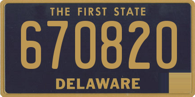 DE license plate 670820