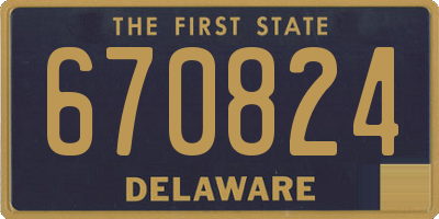 DE license plate 670824