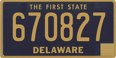 DE license plate 670827
