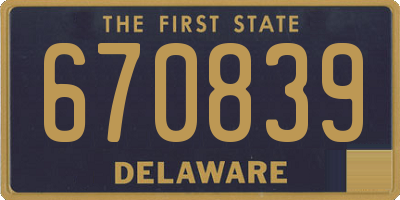DE license plate 670839
