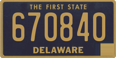 DE license plate 670840