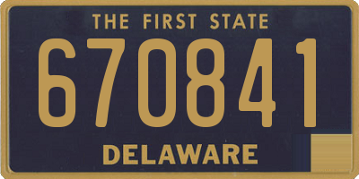 DE license plate 670841