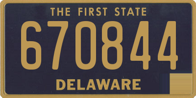 DE license plate 670844