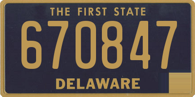 DE license plate 670847