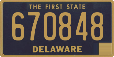 DE license plate 670848