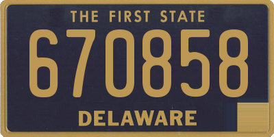 DE license plate 670858