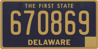 DE license plate 670869