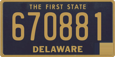 DE license plate 670881