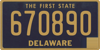 DE license plate 670890