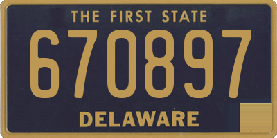 DE license plate 670897