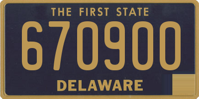 DE license plate 670900
