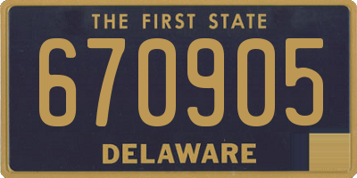 DE license plate 670905
