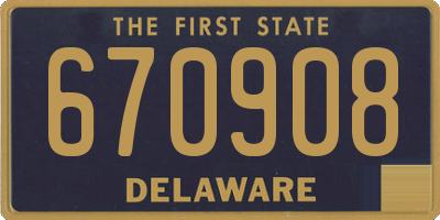 DE license plate 670908