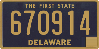 DE license plate 670914