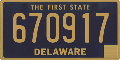 DE license plate 670917