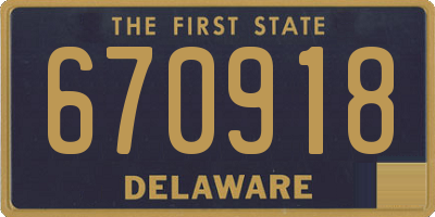 DE license plate 670918