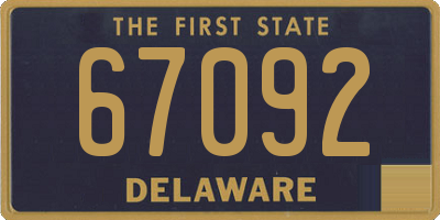 DE license plate 67092