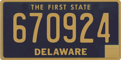 DE license plate 670924