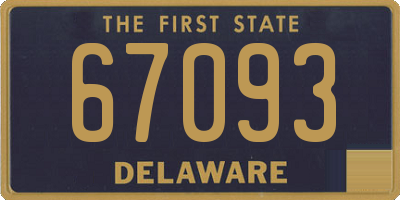 DE license plate 67093