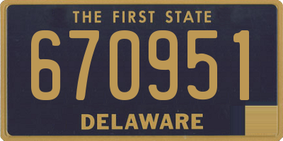 DE license plate 670951