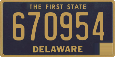 DE license plate 670954