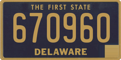 DE license plate 670960