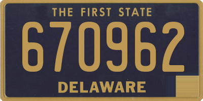 DE license plate 670962