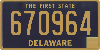 DE license plate 670964
