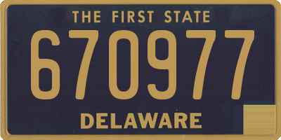 DE license plate 670977