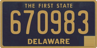 DE license plate 670983