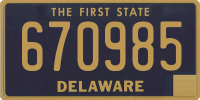 DE license plate 670985