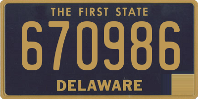 DE license plate 670986