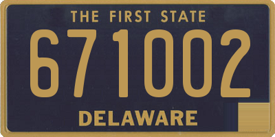 DE license plate 671002