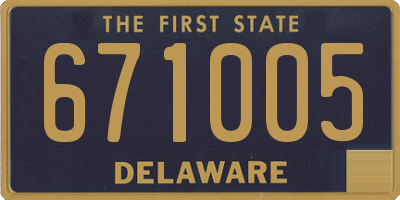 DE license plate 671005