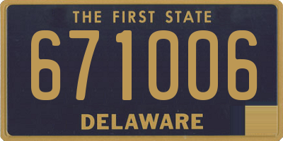 DE license plate 671006