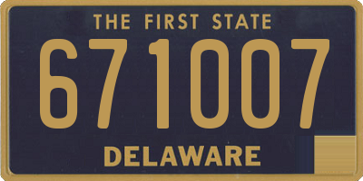 DE license plate 671007