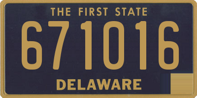 DE license plate 671016