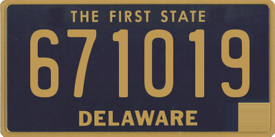 DE license plate 671019
