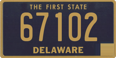 DE license plate 67102