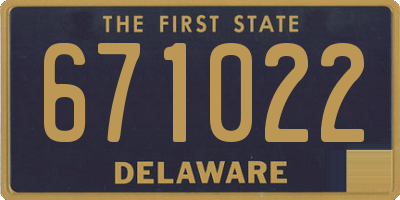 DE license plate 671022