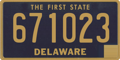 DE license plate 671023
