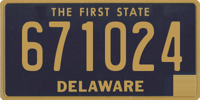 DE license plate 671024