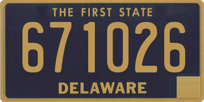 DE license plate 671026